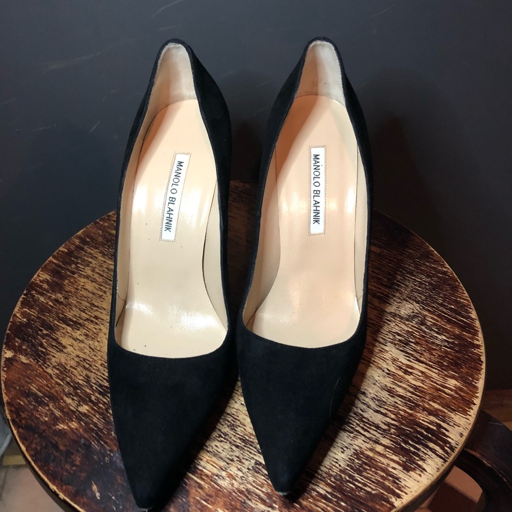 Manolo Blahnik Black Heels Size 39 1/2